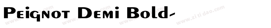 Peignot Demi Bold字体转换